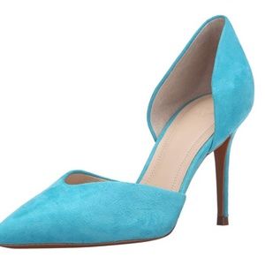 Marc Fisher Heels Suede Aqua Size 7 Worn Once